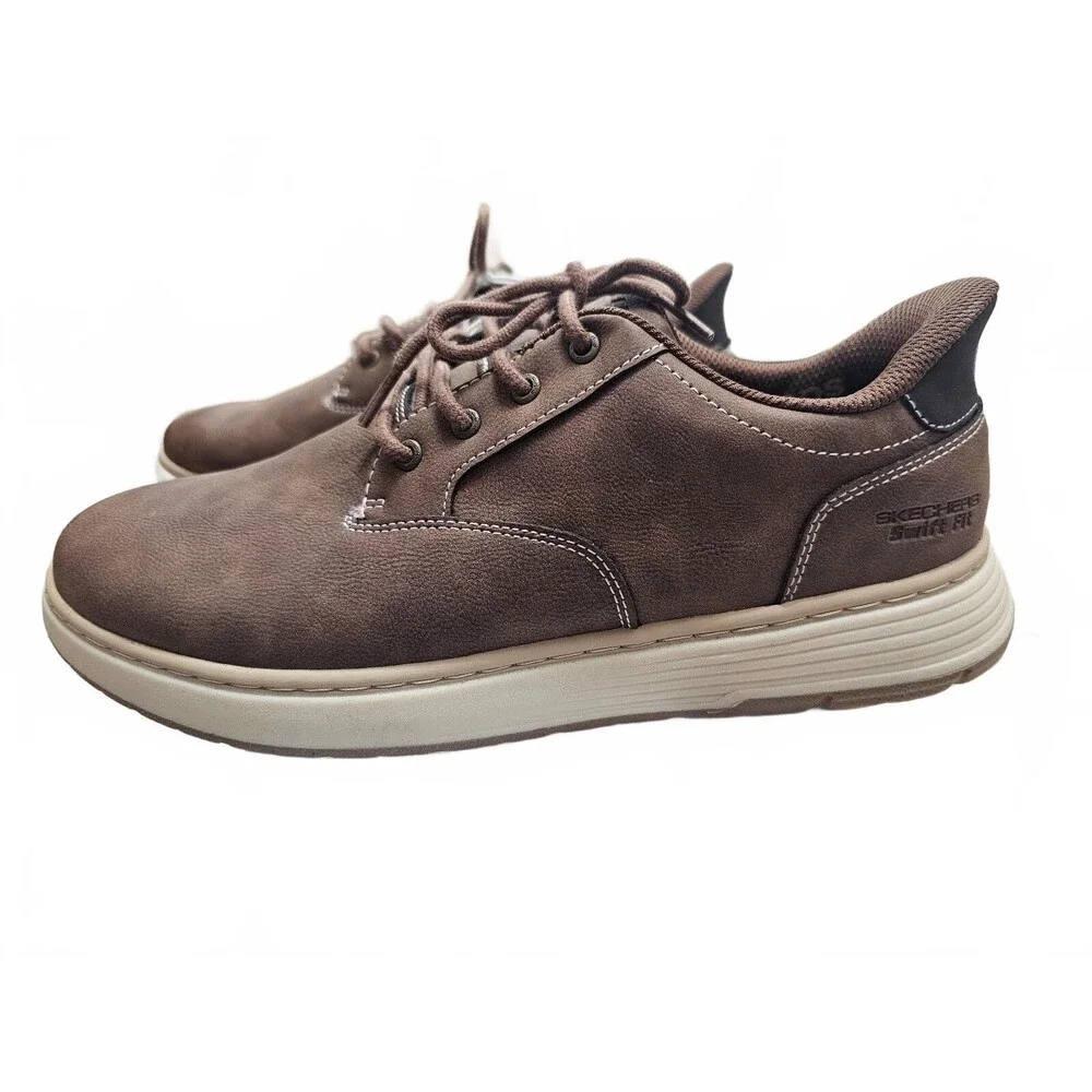 Skechers Swift Fit Casual Shoe Brown 10 Hands Free
